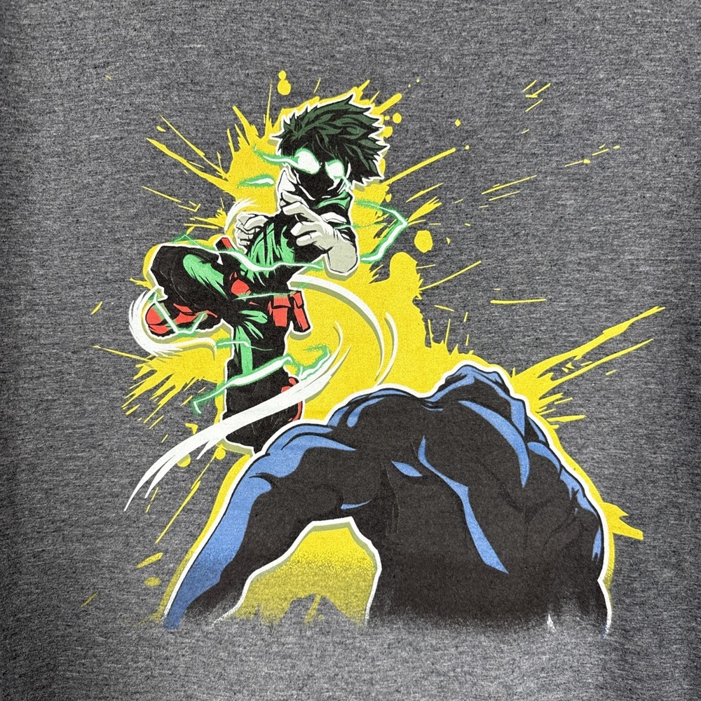 Akibento Men's sz L My Hero Academia Deku inspred Anime Graphic T-Shirt Comicon